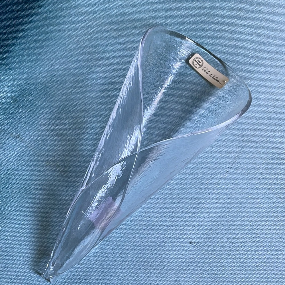 Glasi Hergiswil Roberto Niederer Glass Cornet Vase - Picture 8 of 9